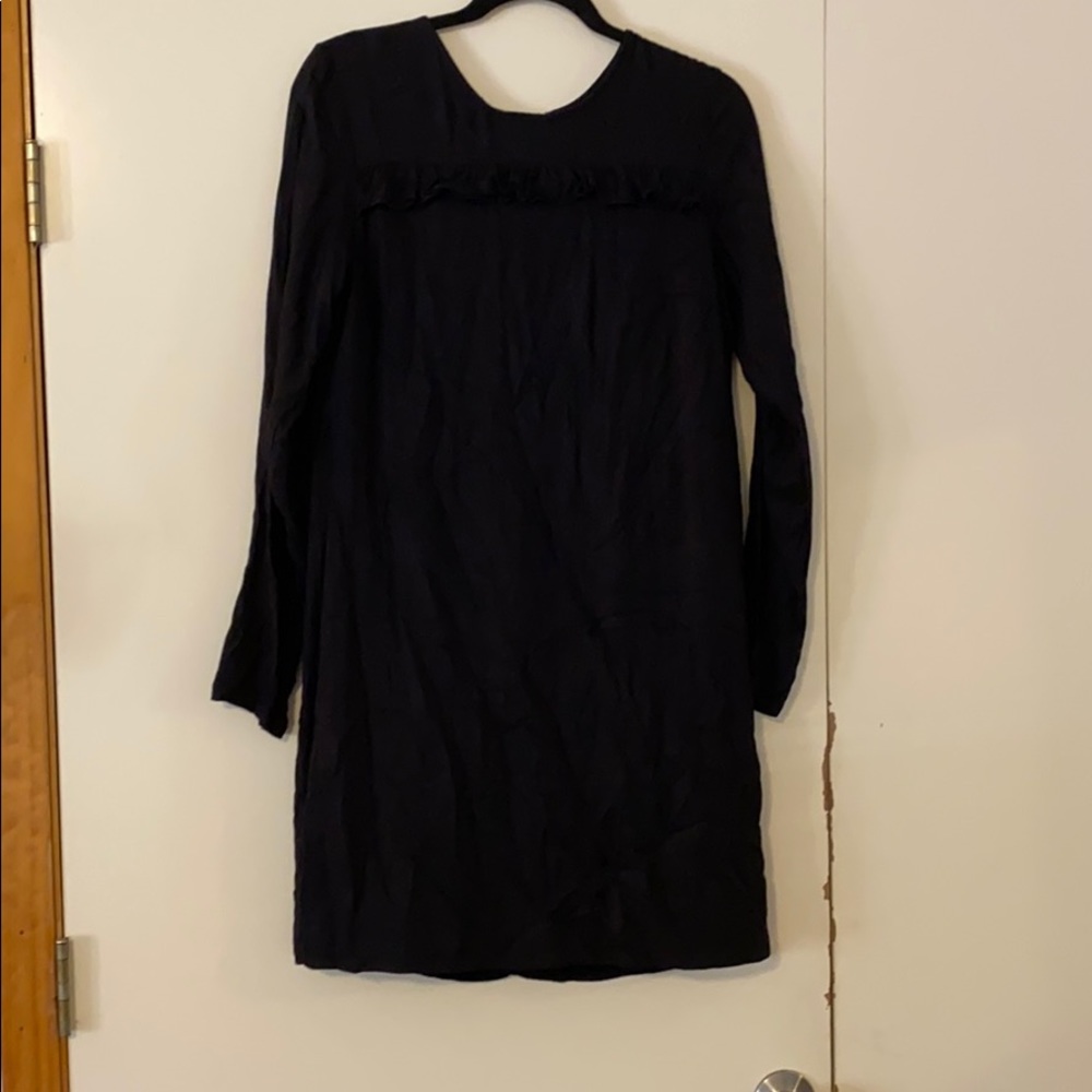 Long sleeve, lined black dress